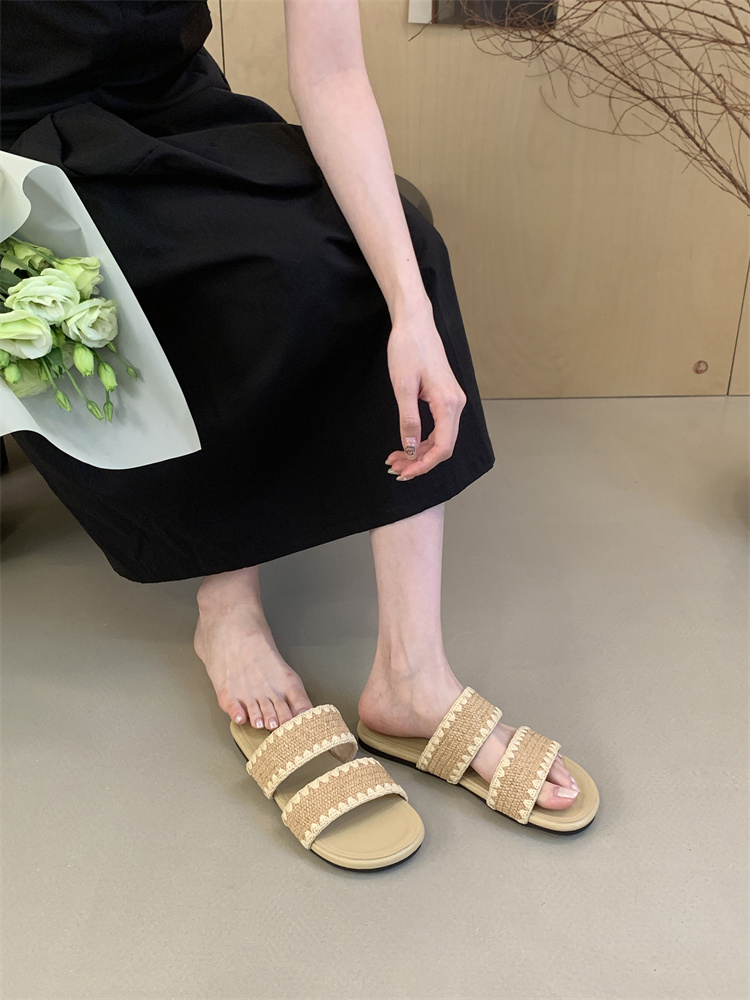 Niche Vacation Evening Waves Bohemian Outdoor Slippers Women's Shoes 2025 Summer Dress Matching Temperament Cool Slippers Sandals - Image 3